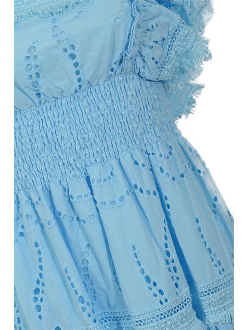 Abito in cotone sangallo con volant NO SECRETS | 261NS245CELESTE